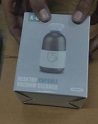 Desktop capsule vacuum cleaner compact handheld device for small cleaning tasks