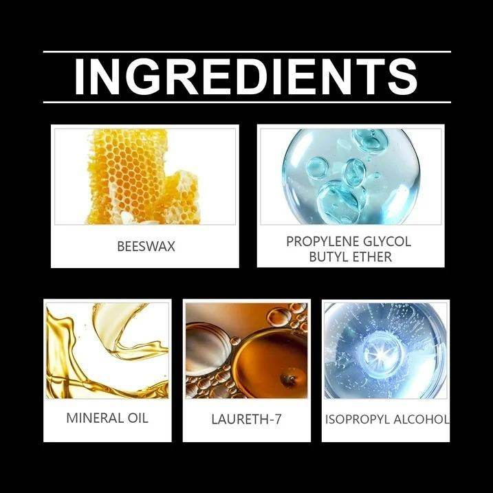 Ingredients of headlight restoration polishing paste including beeswax propylene glycol mineral oil laureth 7 and isopropyl alcohol