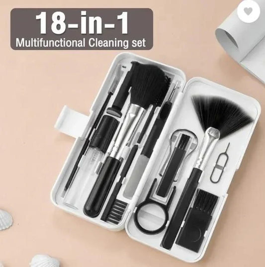 🖥️ Keep Your Desktop & Laptop Spotless with the 18-in-1 Multifunctional Cleaner Brush Kit