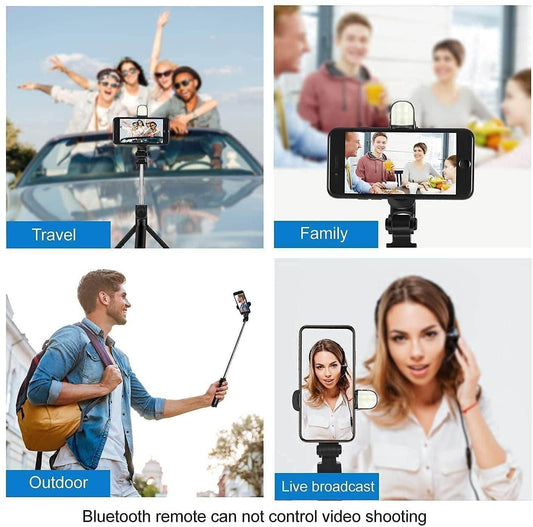Multi function selfie stick for vlogging used for travel, family, outdoor, and live broadcast with smartphone holder