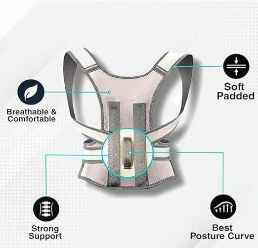 Breathable soft padded posture corrector with strong support for best posture curve